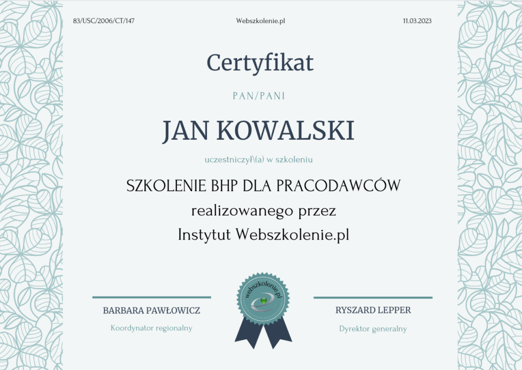 bhp szkolenie
